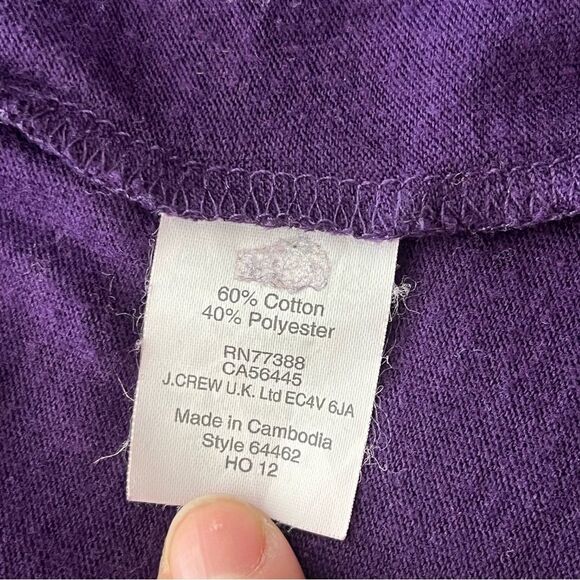 J. Crew Purple Long Sleeves Open Front Always Cardigan Size Small - Picture 7 of 7